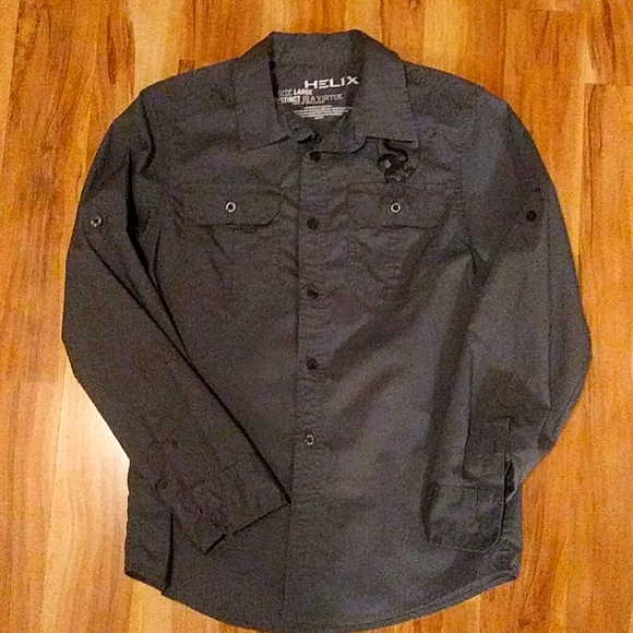 Helix Boys Button Down Shirt Wdragon 